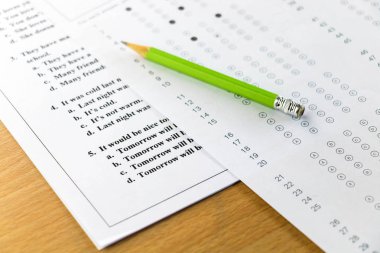 test sayfası ve cevap sayfası