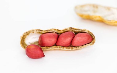 beyaz üzerine kırmızı fıstık