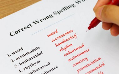 tablo sayfasında yazım