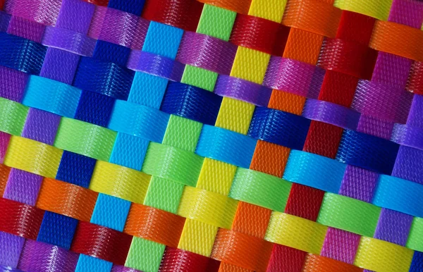 Bunte Gewebe aus Kunststoff Textur — Stockfoto