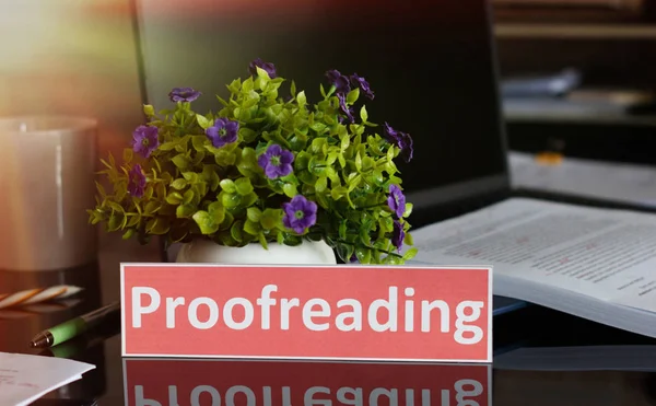 Proofreading English card — стоковое фото
