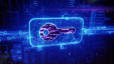 Mavi arka plan üzerinde anahtar simgesi