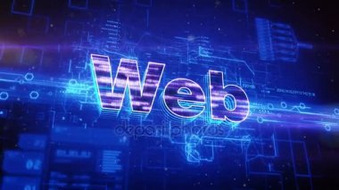Mavi arka plan üzerinde Web metin