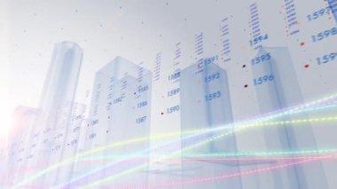 Fiber optik internet kablo boyunca şehir binaları
