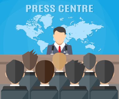 Basın toplantısında, dünya canlı tv haber