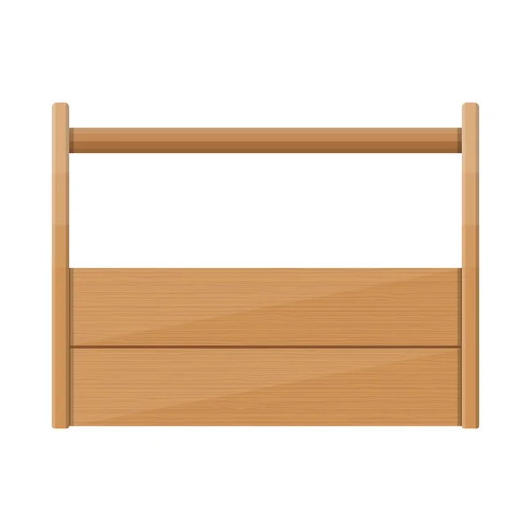 Caixa de ferramentas de madeira vazia — Vetor de Stock