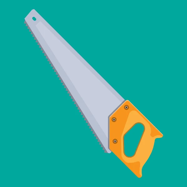 Hand saw with hardened teeth — Stockový vektor