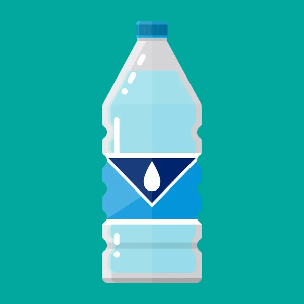 Garrafa de plástico de água pura — Vetor de Stock