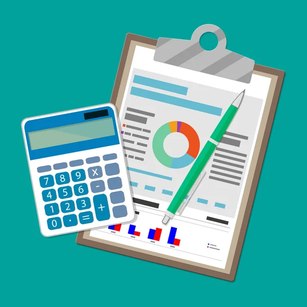 Conceito de relatório financeiro. Contexto empresarial . —  Vetores de Stock