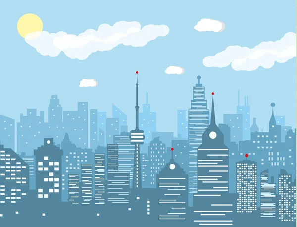 City skyline at day — Stock Vector