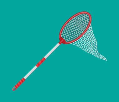 Kelebek ağı ile plastik saplı.