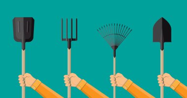 Bahçe aletleri ile Hnds