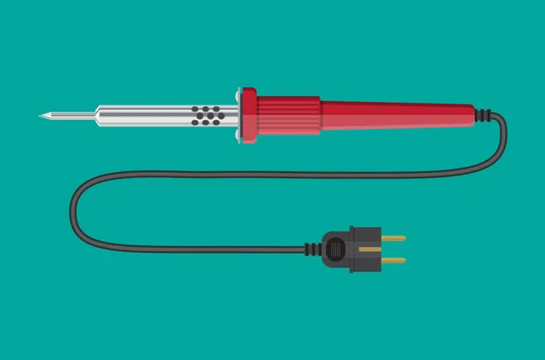 Soldeerbout tool met plastic handvat en stekker — Stockvector