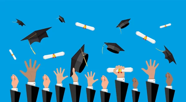 Concept of education. College, university ceremony Vector Graphics