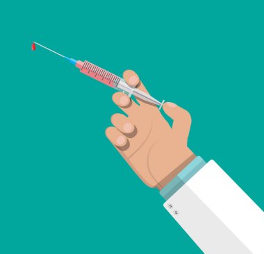 Doktor elinde şırınga