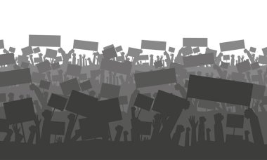 Tezahürat veya kalabalık bayraklı protesto