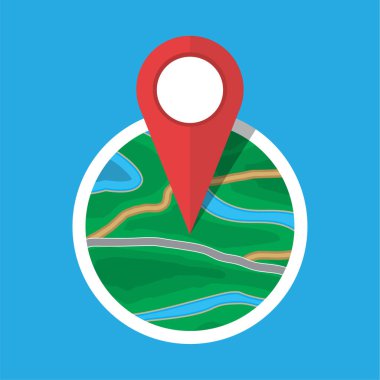 Şehir banliyö daire Haritası marker ile