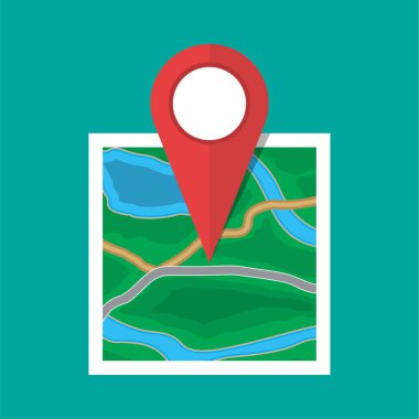 Marker ile şehir banliyö kare Haritası