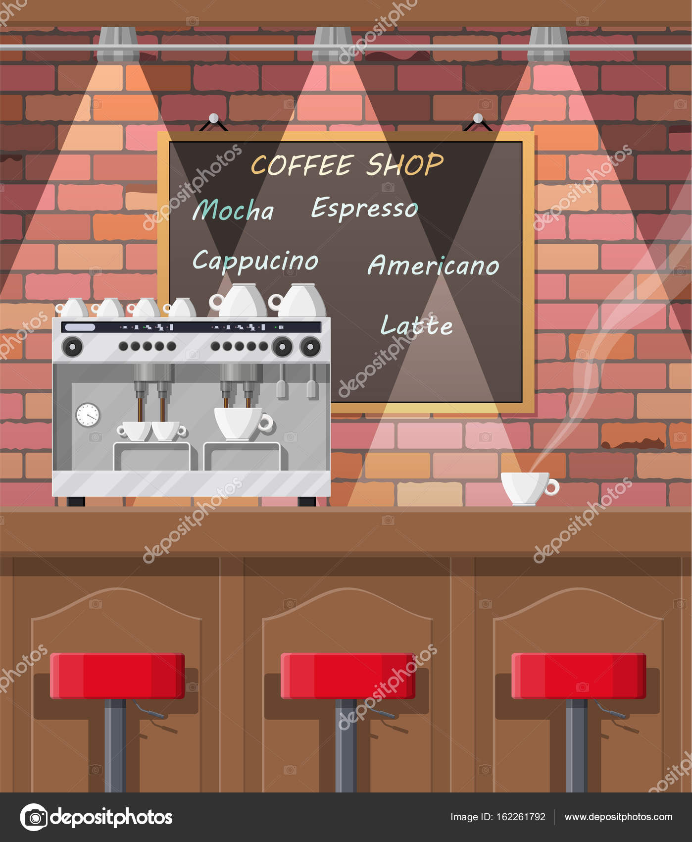 Interieur van koffiehuis, kroeg, café of bar — Stockvector © abscent ... Interieur van koffiehuis, kroeg, café of bar — Stockvector © abscent ...