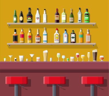 Bar, kafe veya barın içi.