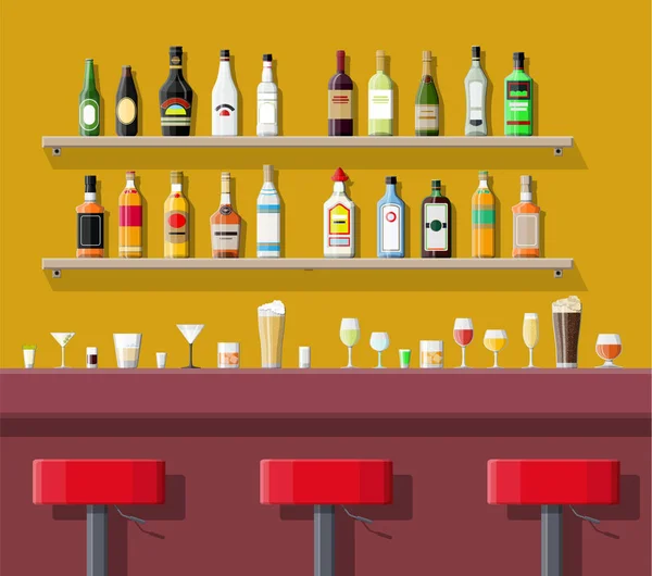 Interior de pub, café ou bar . —  Vetores de Stock