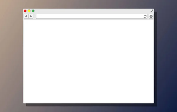 Weißes leeres Browserfenster. — Stockvektor