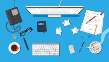 Yazar ya da gazeteci işyeri.