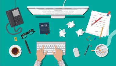 Yazar ya da gazeteci işyeri.