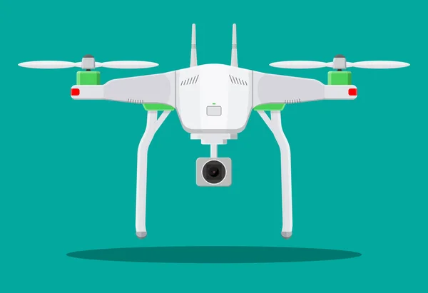 Dron aéreo teledirigido . — Vector de stock