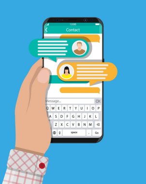 Elini tut sms app mesajlaşma ile smartphone.