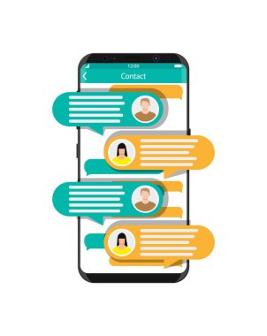 Sms app mesajlaşma ile Smartphone.