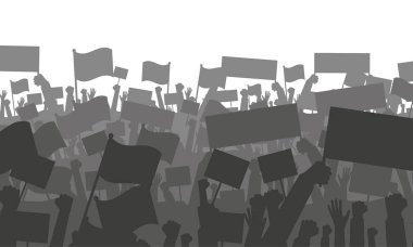 Tezahürat veya kalabalık bayraklı protesto