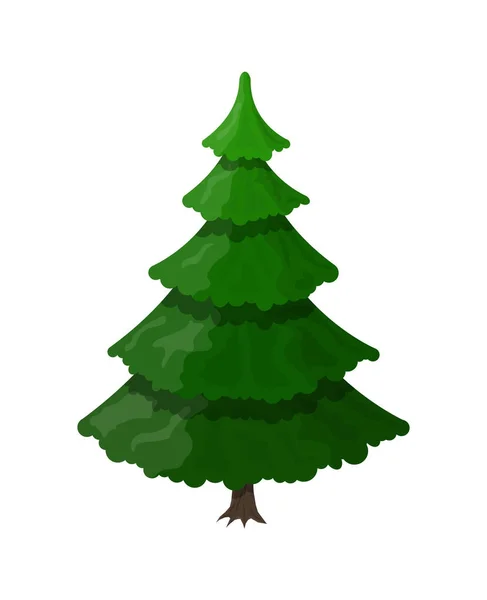 Árbol de Navidad. Abeto, árbol perenne . — Vector de stock