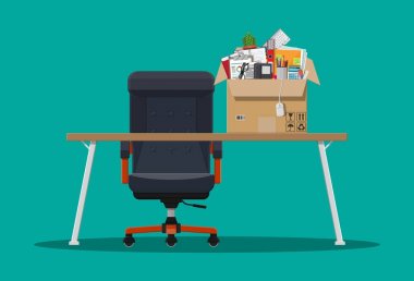 Ofis sandalye ve masa, ofis itmes kutusuyla