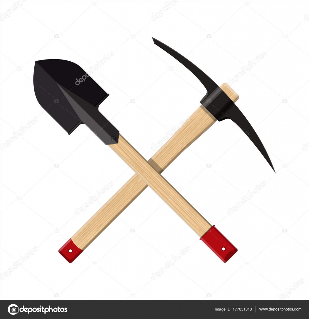 Crossed shovel and pickaxe. Stock Vector Image by ©abscent 177851018
