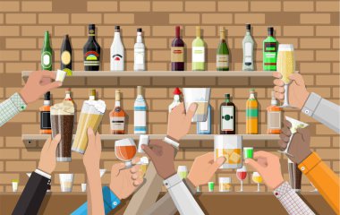 Bar, kafe veya barın içi.