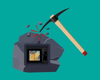 Bilgisayar çipi ile altın sikke.