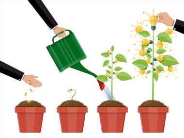 Ampul yeşil yaprakları ile ağaç üzerinde parlayan.