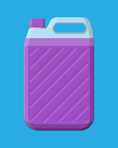 Bottiglia con detergente liquido. Pulitore bombole — Vettoriale Stock