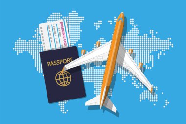 Yolcu jeti, boarding pass ve pasaport, Haritası