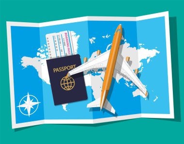 Yolcu jeti, boarding pass ve pasaport, Haritası
