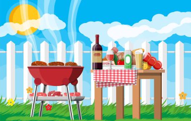 Barbekü partisi ya da piknik.