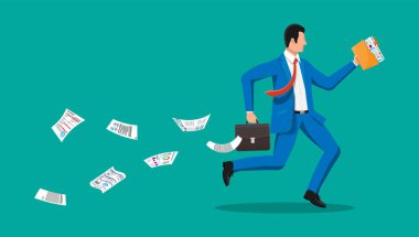 İşadamı hızlı koşuyor.