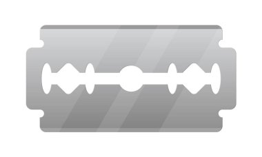 Stainless steel razor blade isolated over white