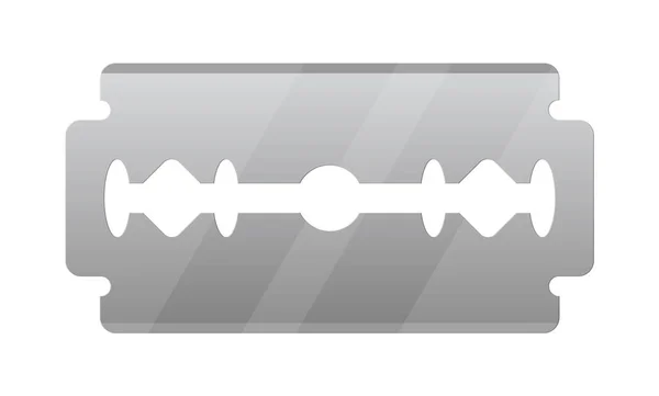 Stainless steel razor blade isolated over white — Stockový vektor