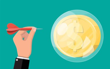 Bir dolarlık parayla sabun köpüğüne el yapımı dart oku at.