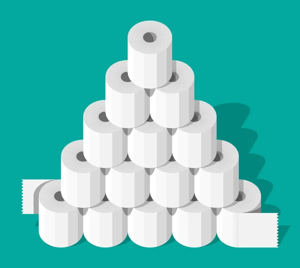 Weiße Rolle Toilettenpapier — Stockvektor