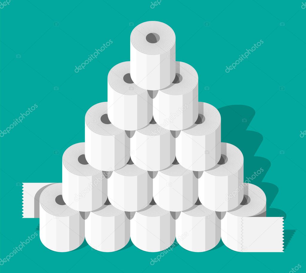 White roll of toilet paper