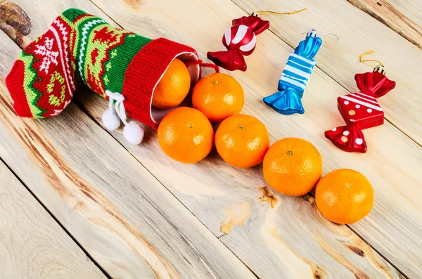 Renkli Noel çorap tablodur.