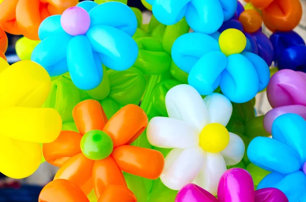 Bright, beautiful flowers from balloons. — Stock Photo, Image